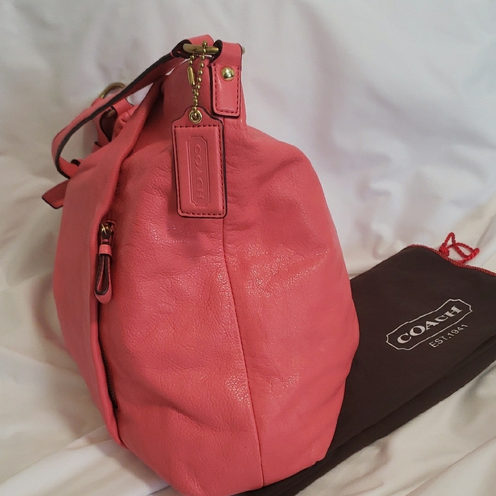 COACH 21224 Madison Isabelle Coral Leather Shoulder Bag - Picture 9 of 11